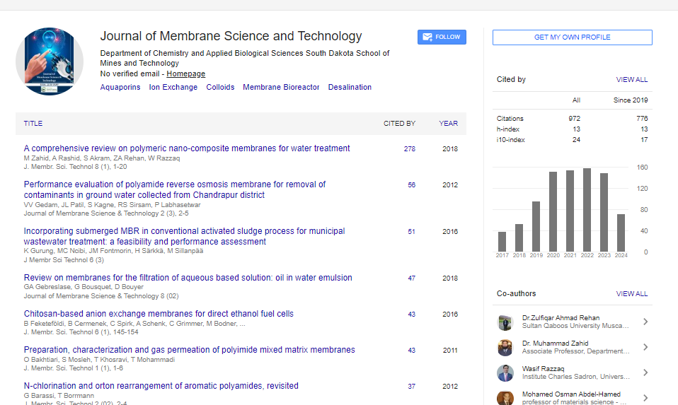 Journal of Membrane Science & Technology